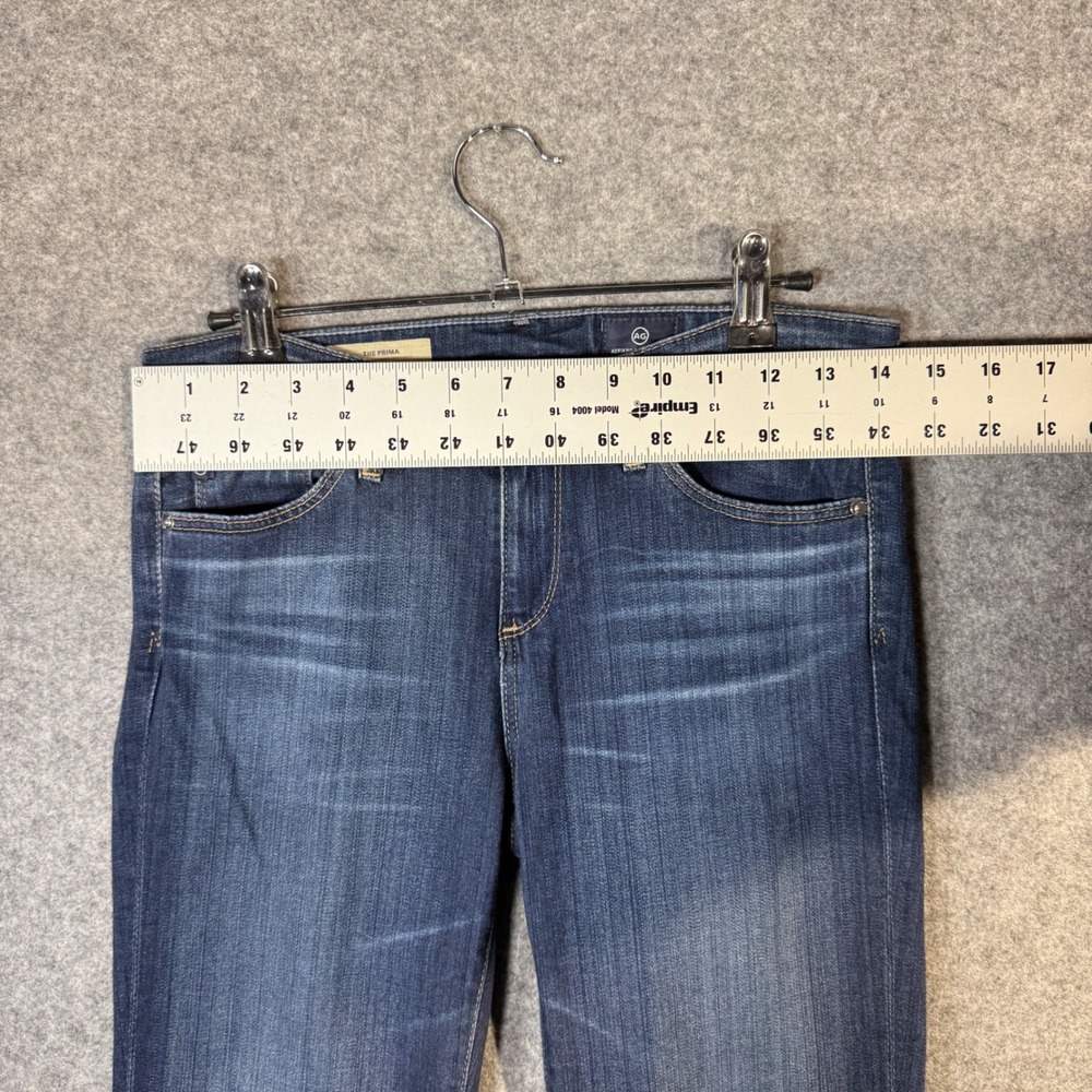 AG Adriano Goldschmied The Prima Mid Rise Cigarette Jeans Dark Wash Women's Size - Picture 9 of 12